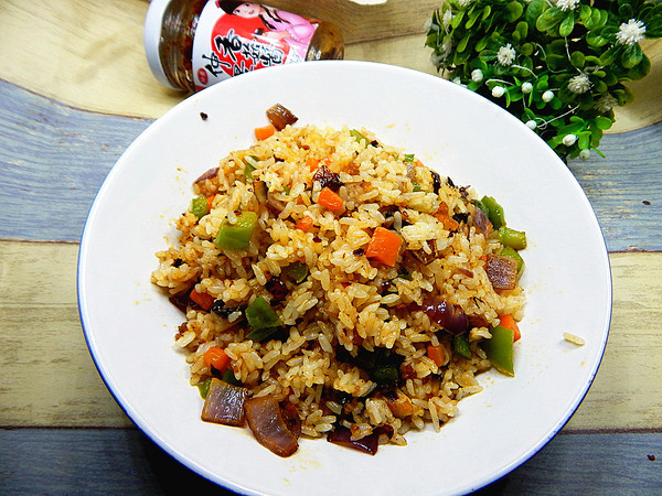 Fried Rice with Mushroom Sauce recipe