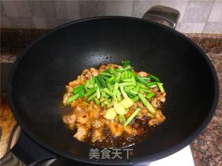 Salt Fried Pork with Garlic Sprouts recipe