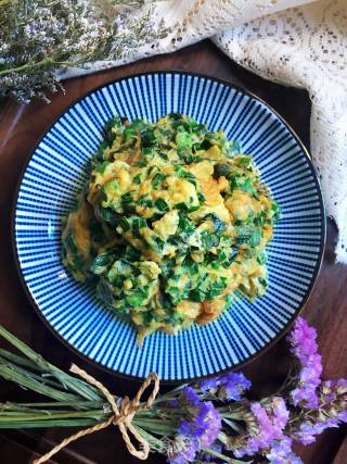 Scrambled Eggs with Leek recipe