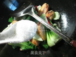 Braised Medium Fin with Green Vegetables recipe