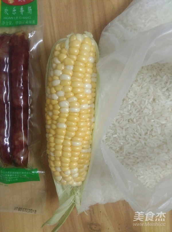 Braised Rice with Sausage and Corn recipe