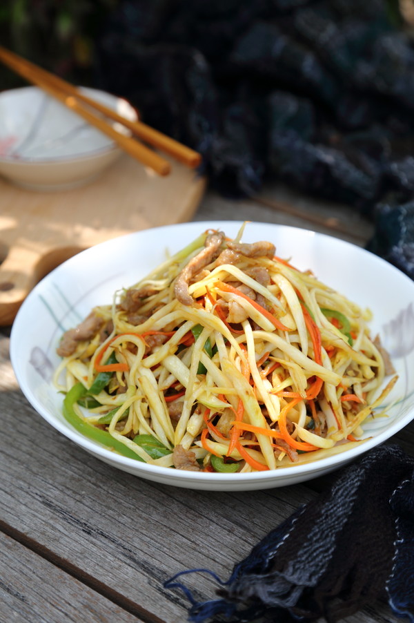 Stir-fried Shredded Pork with Rice White recipe