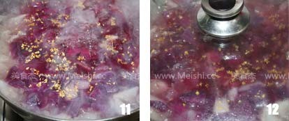 Purple Sweet Potato Golden Osmanthus White Fungus Snow Pear Soup recipe