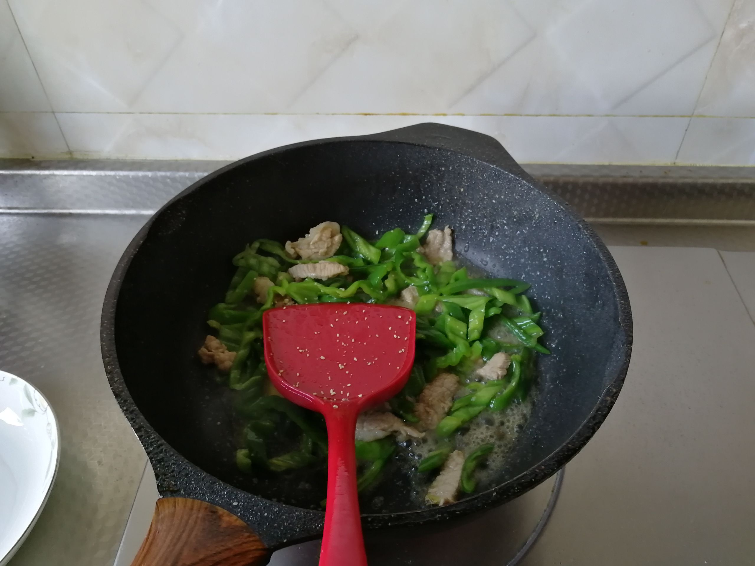 Stir-fried Shredded Pork with Green Pepper recipe