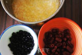 Ballast Congee with Black Beans and Red Dates recipe