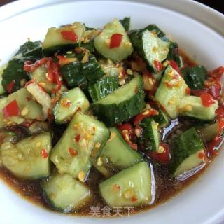 Sour and Spicy Appetizing Cucumber recipe