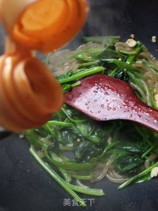 Stir-fried Vermicelli with Spinach (quick Vegetarian Vegetable) recipe