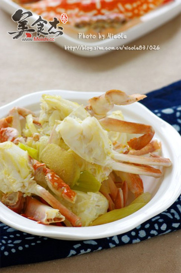 Fried Crab with Ginger and Spring Onion recipe