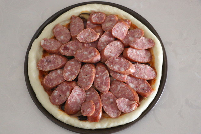 Beef Sausage Pizza recipe