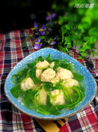 Chinese Cabbage and Shrimp Paste Tofu Meatball Soup