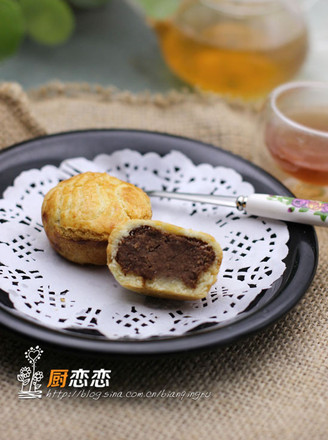 French Red Bean Paste Mooncake