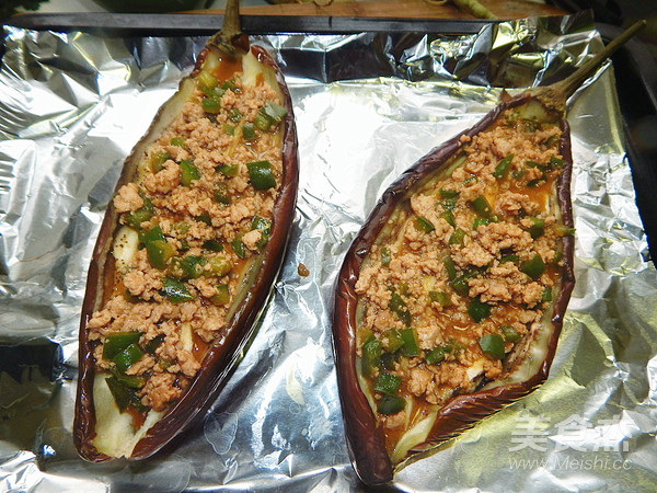 Roasted Eggplant with Shacha Minced Pork recipe