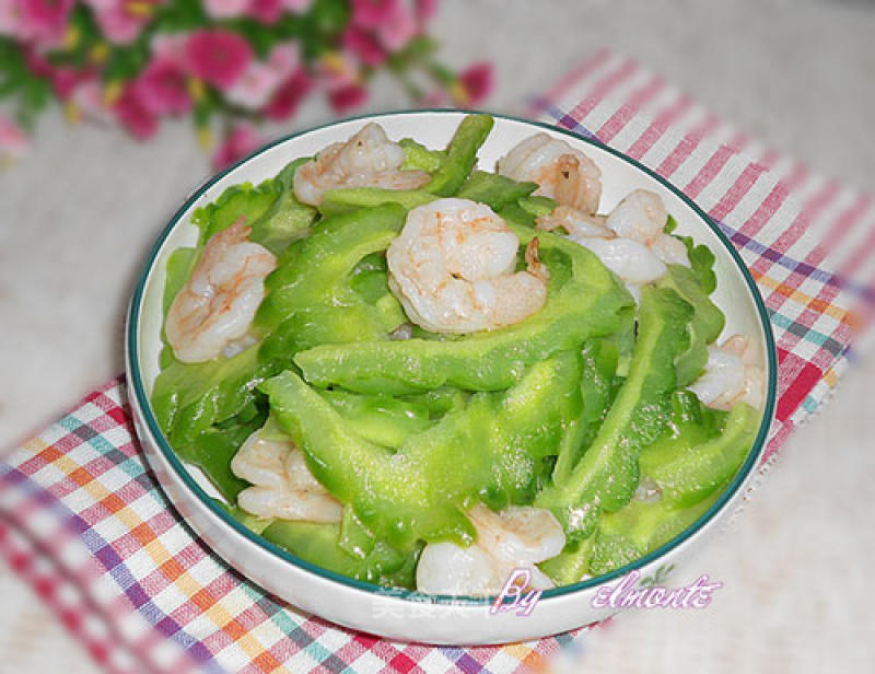 Fried Bitter Gourd with Shrimp recipe