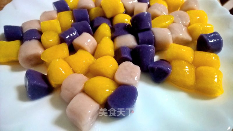 Coconut Milk Honey Bean Taro Balls recipe