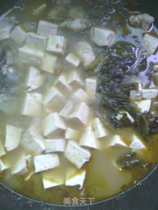 Home Cooking-pickled Cabbage Tofu Fish recipe