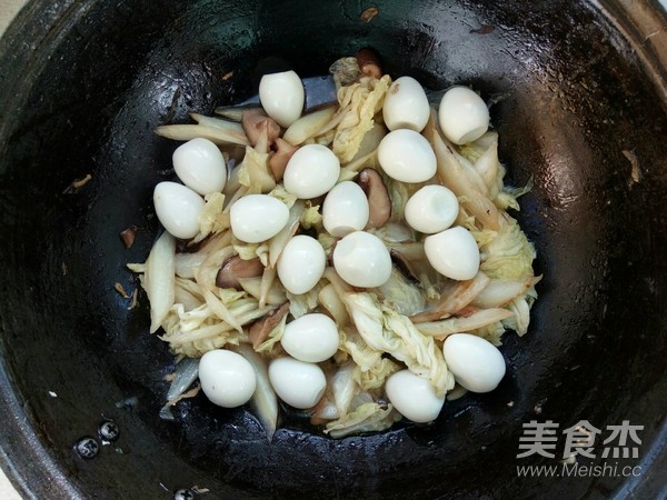 Grilled Quail Eggs with Shiitake Mushrooms recipe