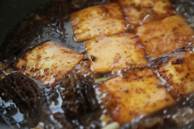 Grilled Tofu with Fresh Morels recipe