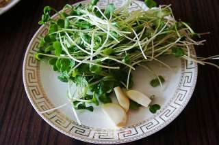 Enoki Mushroom and Radish Seedlings recipe