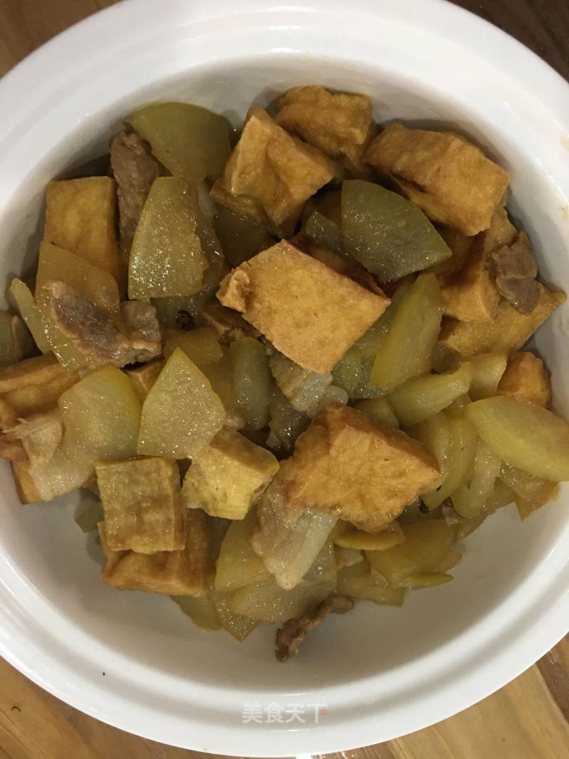 Stewed Winter Melon with Oily Tofu recipe