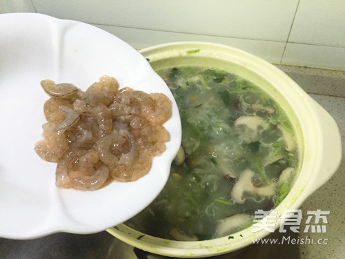 Shrimp and Mushroom Congee recipe