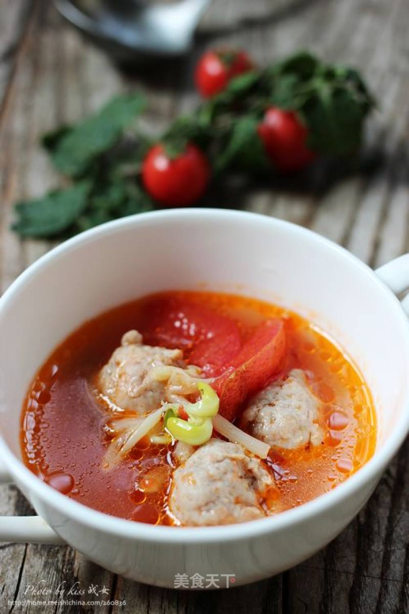 Summer Nourishing Soup---tomato Meatball Soup recipe