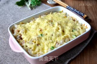 Baked Rice with Meat, Rice and Cheese recipe