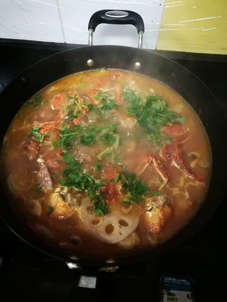 Seafood Soup with Tomato and Potato Ribs