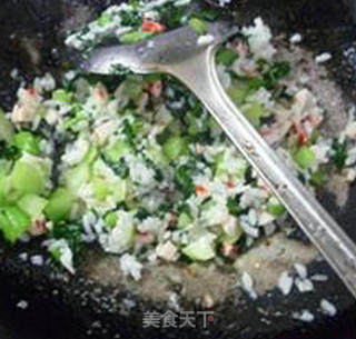 Fried Rice with Lobster Balls and Bitter Vegetables recipe