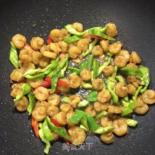 Stir-fried Green Peppers with Shrimp recipe