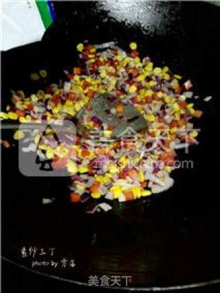 ​【the "leftovers" in The Kitchen】fried Three Diced Vegetables recipe