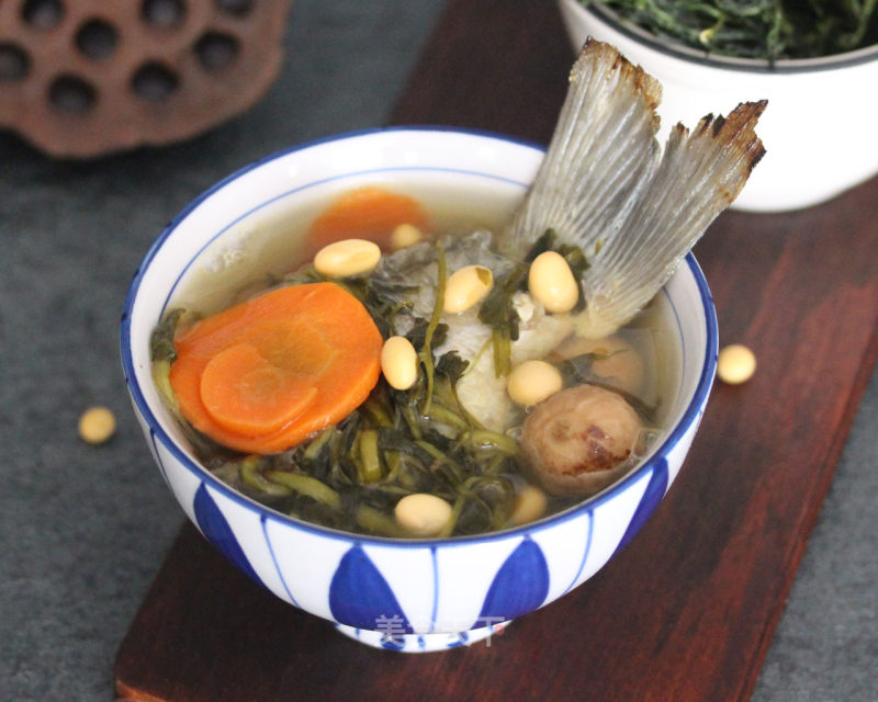 Drink Fish Soup | Watercress and Dried Crucian Carp Soup recipe