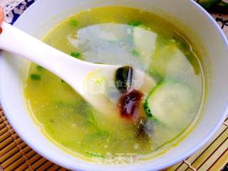 Shrimp and Cucumber Preserved Egg Soup recipe