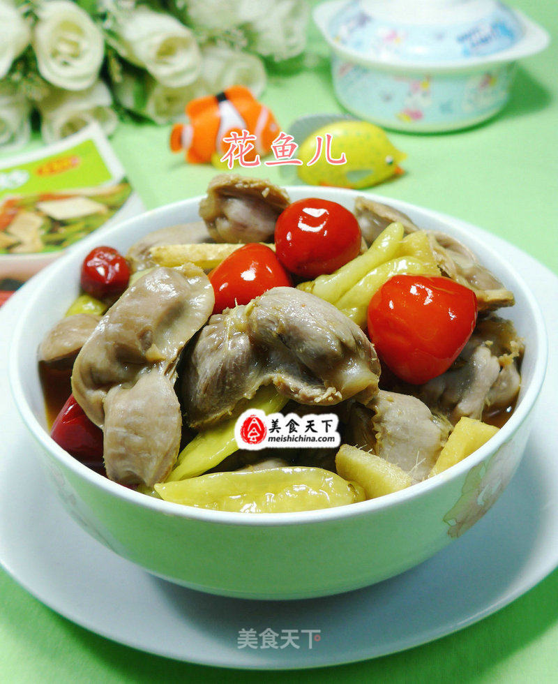 Pickled Pepper Chicken Gizzards recipe