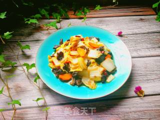 Stir Fried Fungus with Cabbage recipe