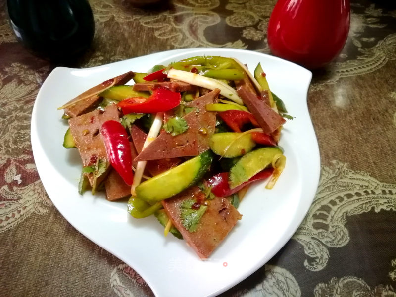 Cucumber with Pork Liver recipe
