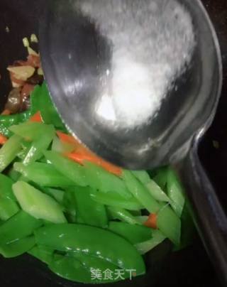 Celery and Preserved Snow Peas recipe