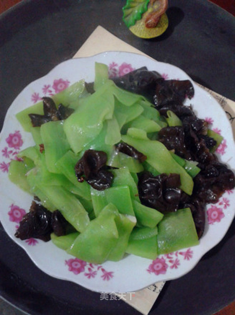 Fried Fungus with Lettuce recipe
