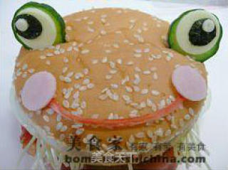 Big Mouth Frog Breakfast Burger---a Breakfast to Make Your Baby Happy recipe