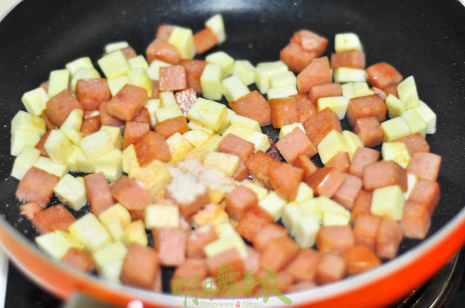 Golden Sands Luncheon Meat with Rice White recipe