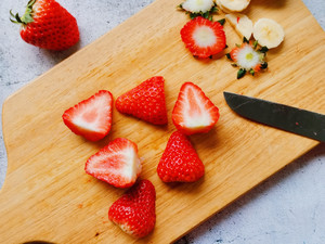 Banana Strawberry Toast Santa Breakfast recipe