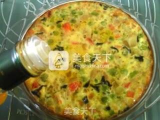 #aca烤明星大赛# Flaxseed Oil Mixed Vegetables Bake Eggs recipe