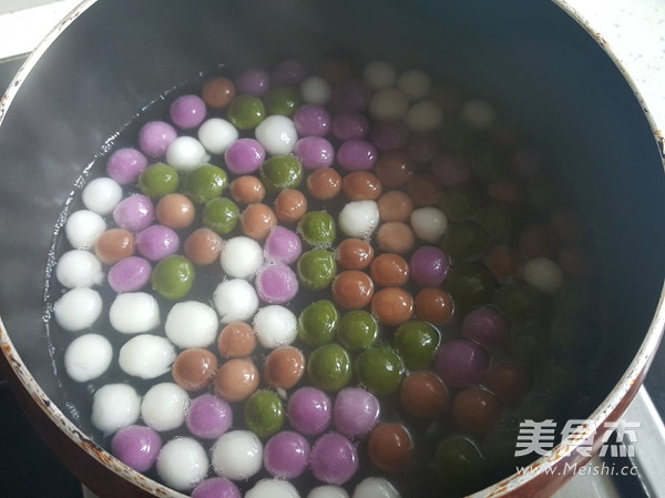 Colored Small Glutinous Rice Balls recipe