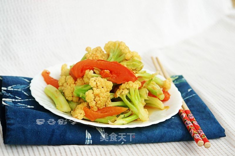 Stir-fried Cauliflower Tomatoes recipe