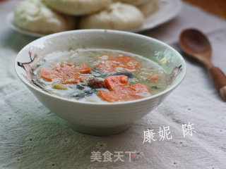 Dried Vegetables and Salted Pork Bone Congee recipe