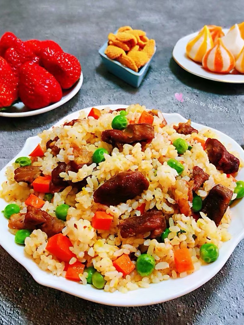 Lamb Skewers Fried Rice recipe