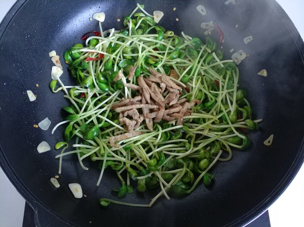 Stir-fried Shredded Pork with Black Bean Sprouts recipe