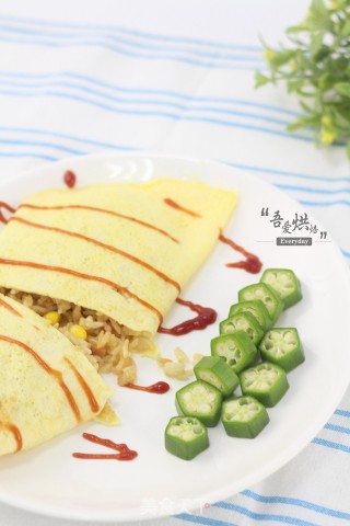 Omelette Rice with Tomato Sauce recipe