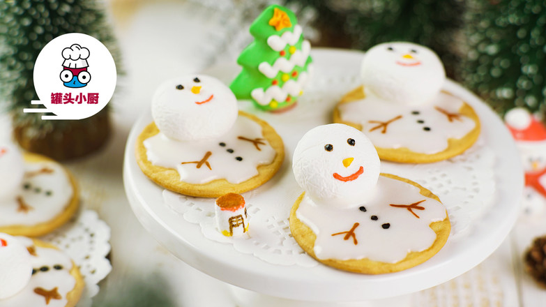 Marshmallow Snowman Cookies recipe