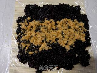 Steamed Black Glutinous Rice with Fried Dough Sticks recipe