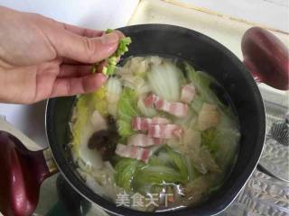 Baby Vegetables, Fungus and Bacon Soup recipe